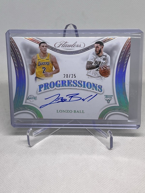 2024-25 Panini Flawless Lonzo Ball Progressions Auto /25 - Lakers Bulls
