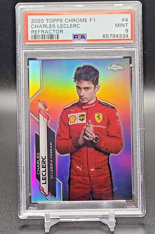 2020 Topps Chrome F1 Charles Leclerc Refractor #4 Formula 1 RC PSA 9