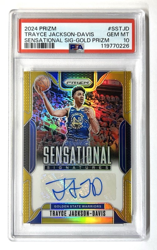 2024-25 Panini Prizm - Trayce Jackson-Davis Gold Auto /10 GEM MINT 10 