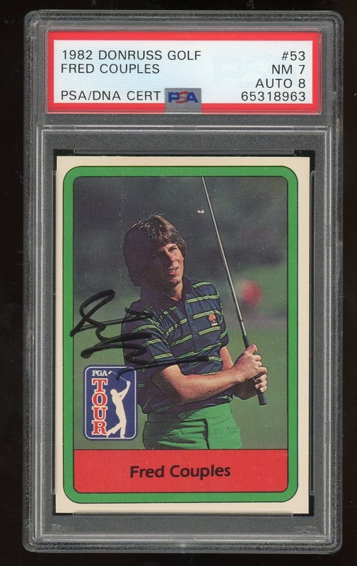 1982 Donruss Fredd Couples Auto Signed #53 PSA 7 PSA/DNA Masters Golf