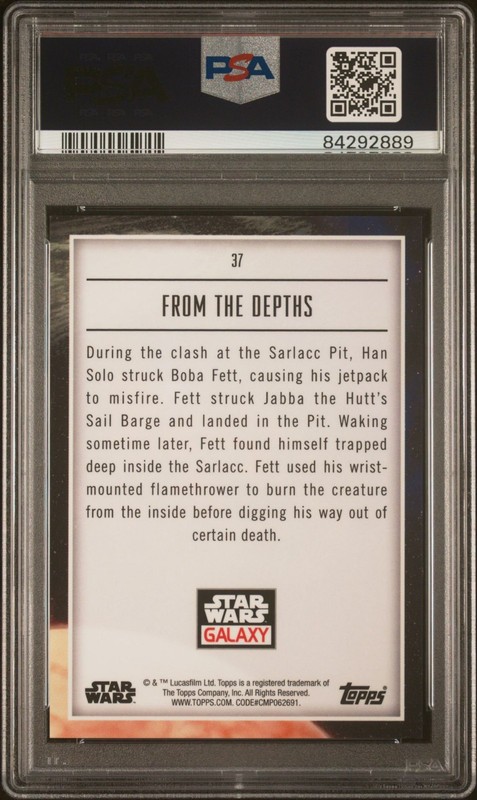 2023 TOPPS CHROME STAR WARS GALAXY 37 FROM THE DEPTHS AQUA /199 PSA 10 GEM MINT view 2