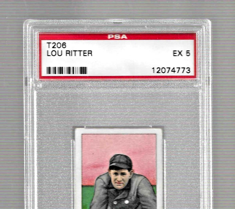 1909 T206 PIEDMONT 350 TOBACCO BASEBALL CARD PSA 5 LOU RITTER KANSAS CITY BLUES view 2