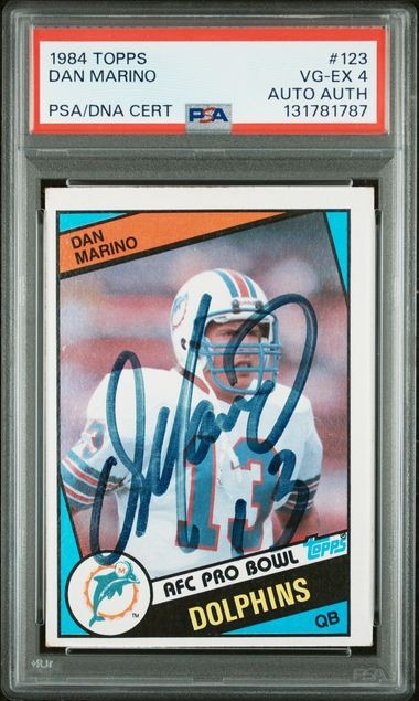 Dan Marino 1984 Topps #123 RC Auto Signed PSA Authentic