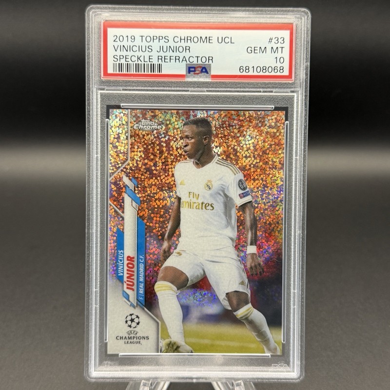 VINICIUS JUNIOR 2019 TOPPS CHROME UEFA SOCCER SPECKLE PSA 10