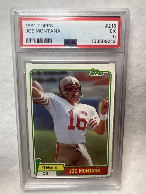 1981 Topps Joe Montana Rookie #216 PSA 5