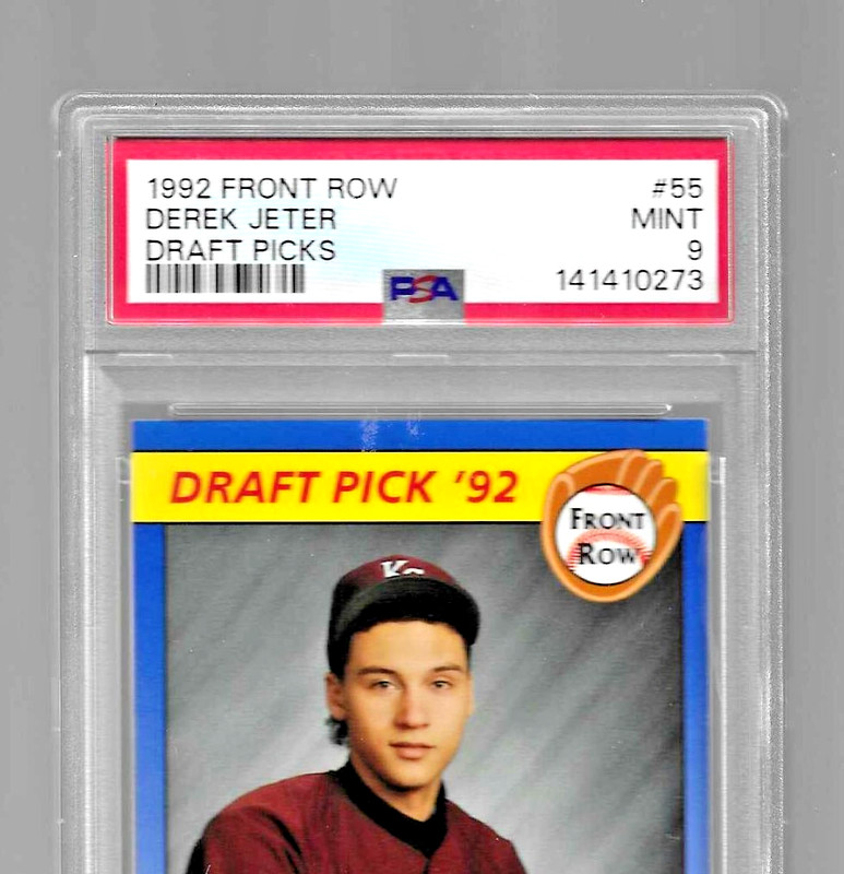 1992 FRONT ROW DRAFT PICKS BASEBALL CARD #55 HOF DEREK JETER RC PSA 9 NQ YANKEES view 2