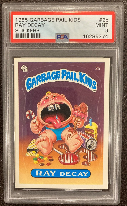 1985 TOPPS GARBAGE PAIL KIDS GPK 2b RAY DECAY PSA 9 MINT OS1!