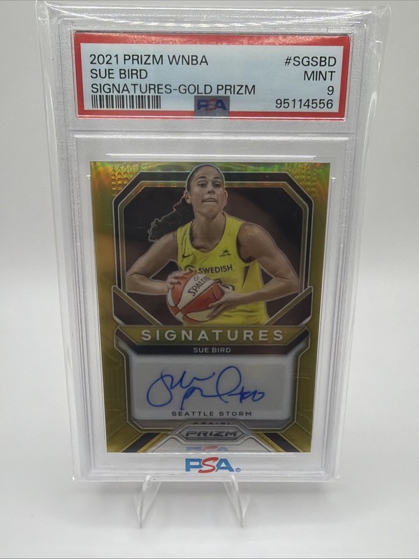 2021 Panini Prizm WNBA Sue Bird Signatures Auto Gold 1/10 PSA 9 First On Print