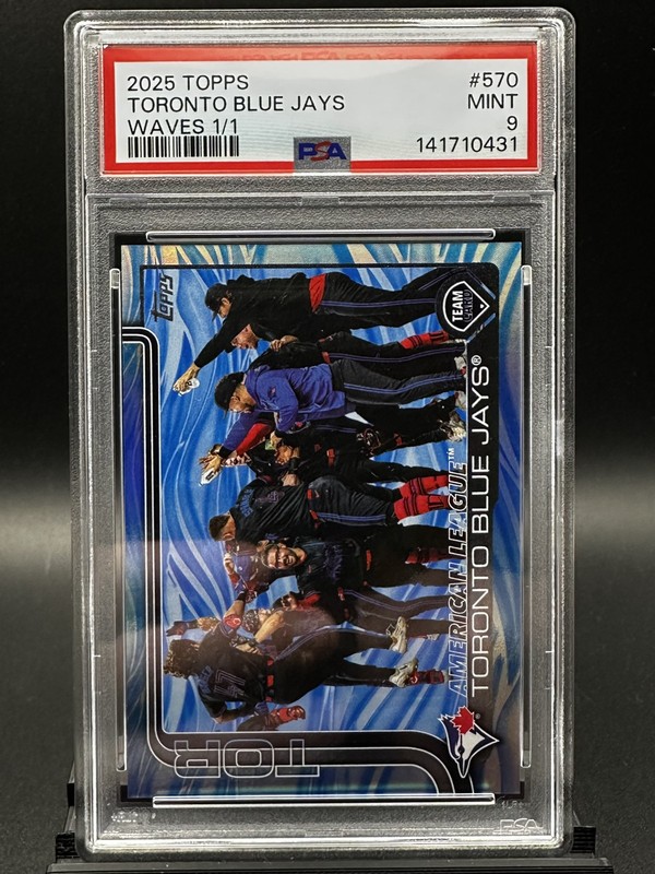 ⚾ 2025 Topps Toronto Blue Jays Waves 1/1 PSA 9 American League Champions