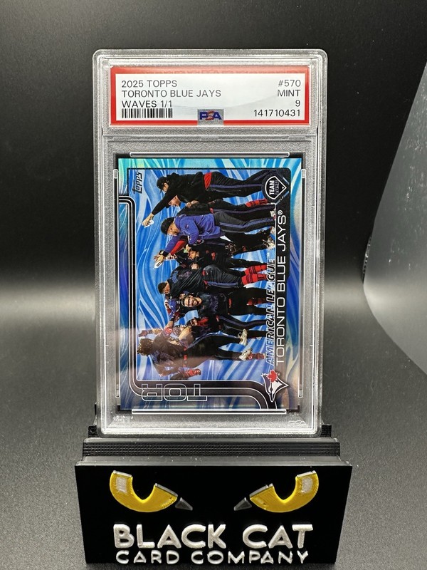 ⚾ 2025 Topps Toronto Blue Jays Waves 1/1 PSA 9 American League Champions view 2