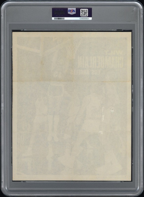 1970 Topps Poster Wilt Chamberlain PSA 4 VGEX #17 Basketball Card view 2
