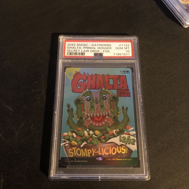 psa 10 MTG | Secret Lair 1124 Reversible Borderless Ghalta, Primal Hunger FOIL