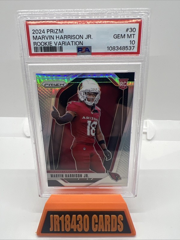 2024 Prizm Marvin Harrison Jr. PSA 10 GEM ROOKIE VARIATION RC Silver Prizm #30