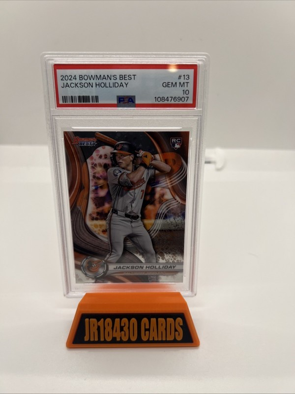2024 Bowman's Best #13 JACKSON HOLLIDAY RC Rookie Baltimore Orioles PSA 10