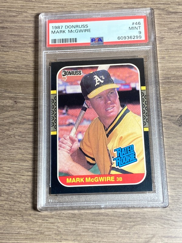 Mark McGwire 1987 Donruss PSA 9 Mint Graded Card Rated Rookie A's #46