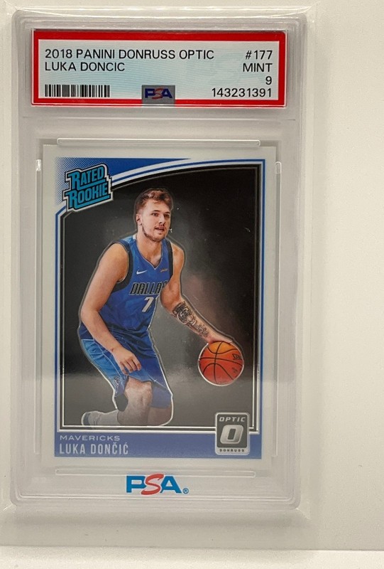 2018-19 Panini Donruss Optic Luka Doncic #177 RC Dallas Mavericks PSA 9