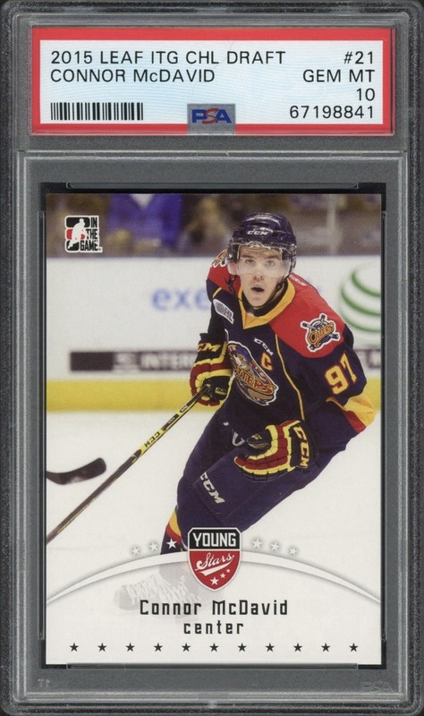 2015 Leaf ITG CHL Draft Connor McDavid Rookie RC #21 PSA 10 GEM MT Oilers