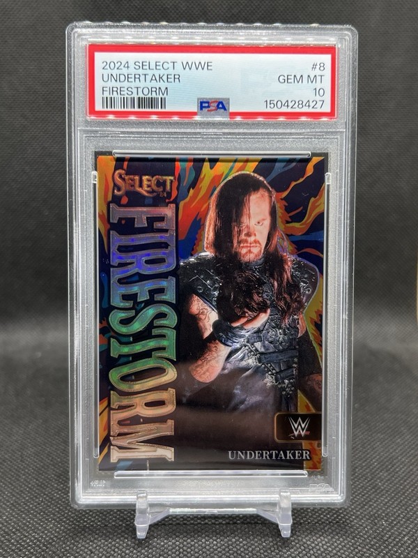 🔥PSA 10🔥2024 PANINI SELECT WWE FIRESTORM #8 UNDERTAKER