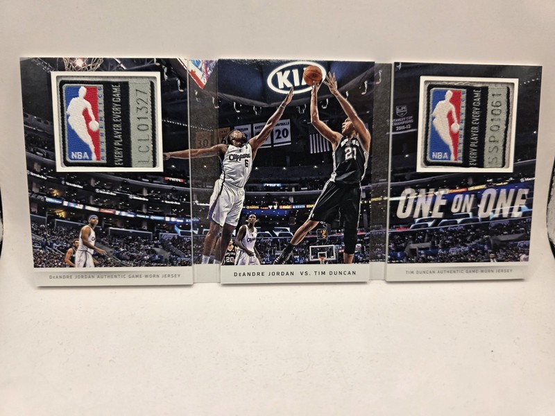 1/1 Preferred Booklet Tim Duncan Deandre Jordan Rare Laundry Tag Logoman nba 