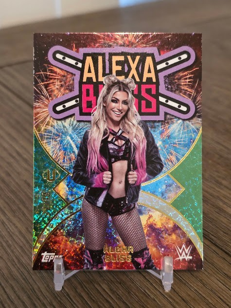 2025 Topps WWE Universe Alexa Bliss NAMESAKES GREEN ELECTRIC #NMS-12 /99