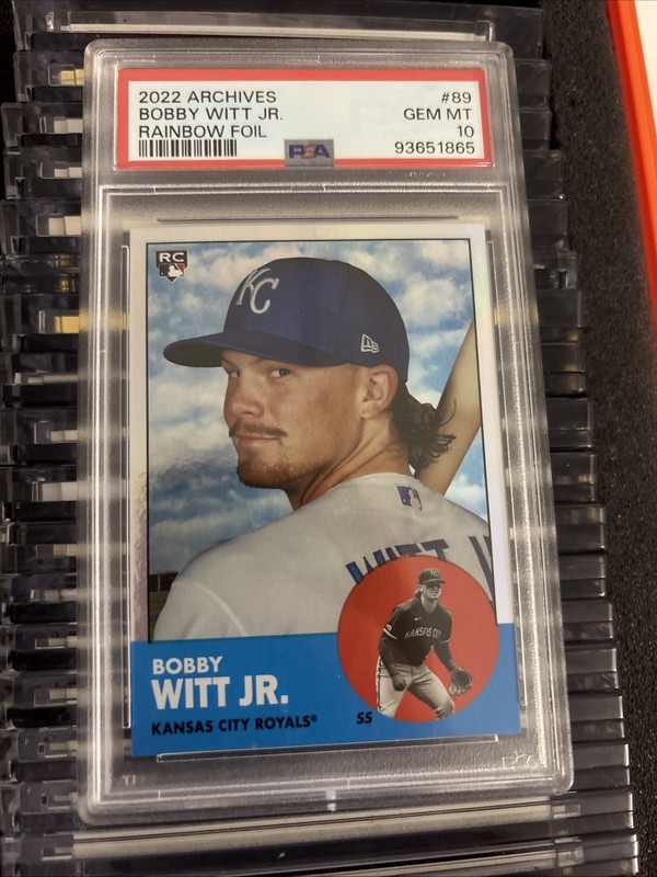 Bobby Witt Jr. 2022 Topps Archives /199 Rainbow Foil Rookie #89 Royals Psa 10!