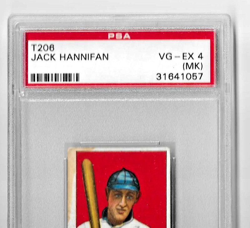 1909-11 T206 PIEDMONT 350 TOBACCO BASEBALL CARD PSA 4 MK JACK HANNIFAN SKEETERS view 2