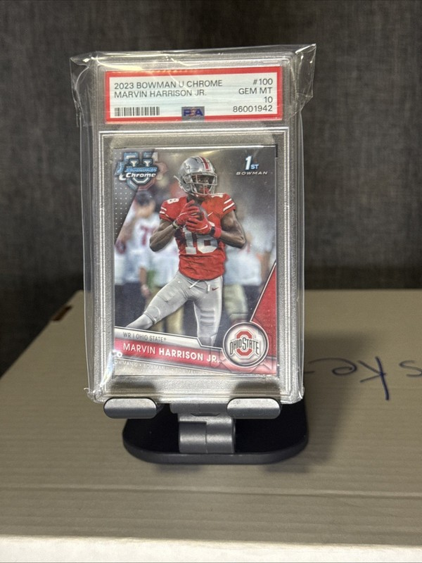 2023 Bowman U Chrome MARVIN HARRISON JR OSU Buckeyes 1st Bowman #100 - PSA 10