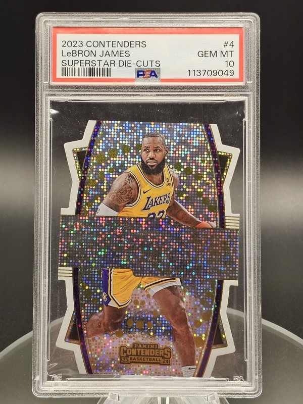 2023-24 Panini Contenders Superstar Die-Cuts LeBron James #4 PSA 10 Lakers
