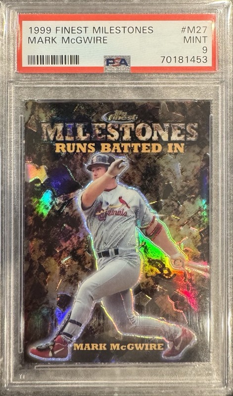 1999 Finest Milestones #M27 Mark McGwire PSA 9 /1400