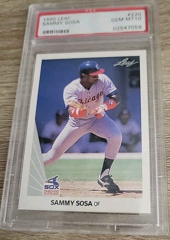 Sammy Sosa CUBS 1990 Leaf #220 Rookie Card Rc PSA 10 (Gem Mint) 