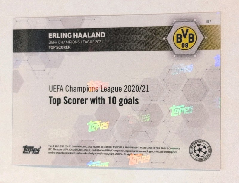 2020-21 Topps Now UEFA Champions League - Erling Haaland #087 /5513 view 2