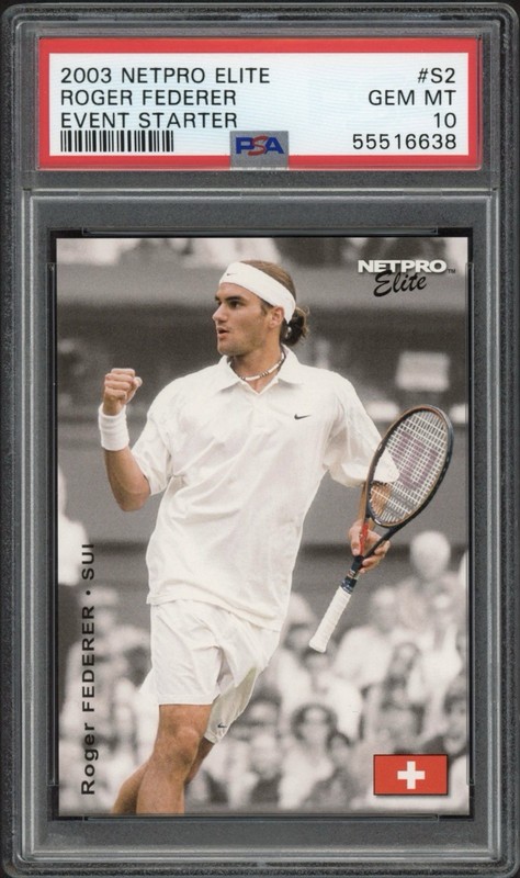 2003 Netpro Elite Roger Federer Rookie RC Event Starter #S2 PSA 10 GEM MT