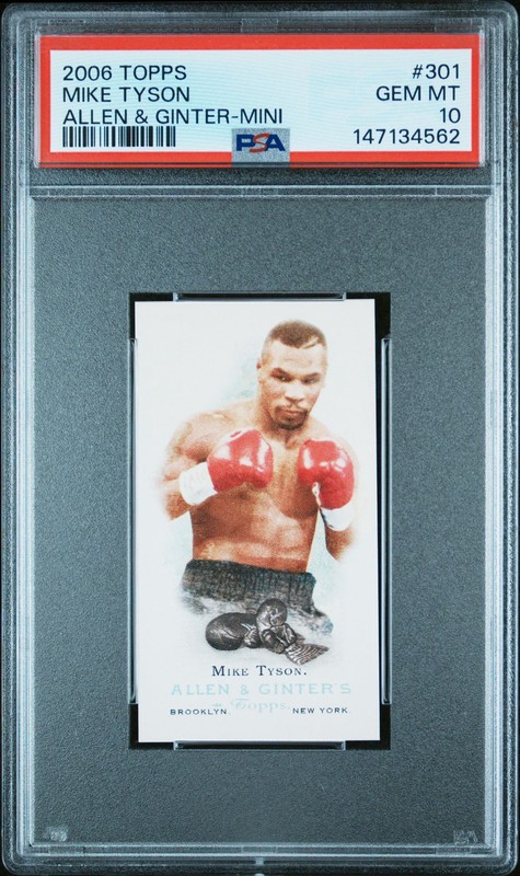 MIKE TYSON 2006 TOPPS ALLEN GINTER MINI PSA 10 POP 69�JG
