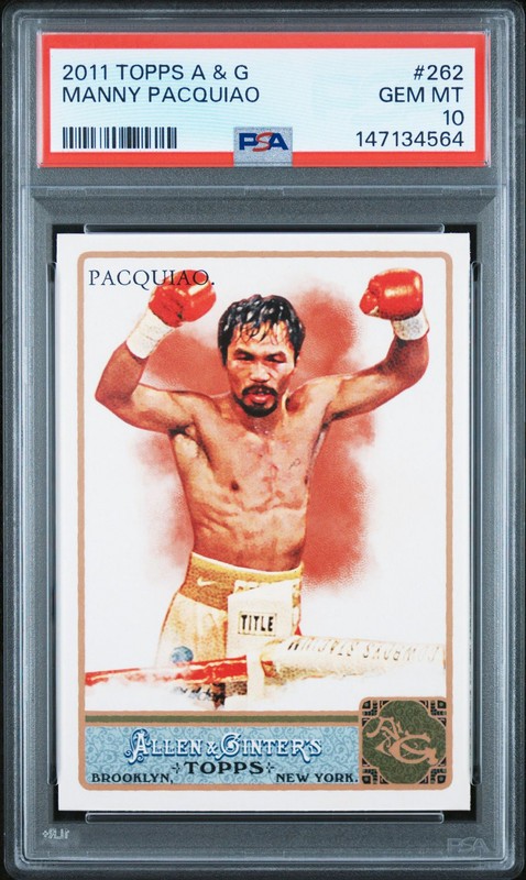 MANNY PACQUAIO 2011 TOPPS ALLEN GINTER BASE PSA 10 LOW POP FAST SHIPPING JG