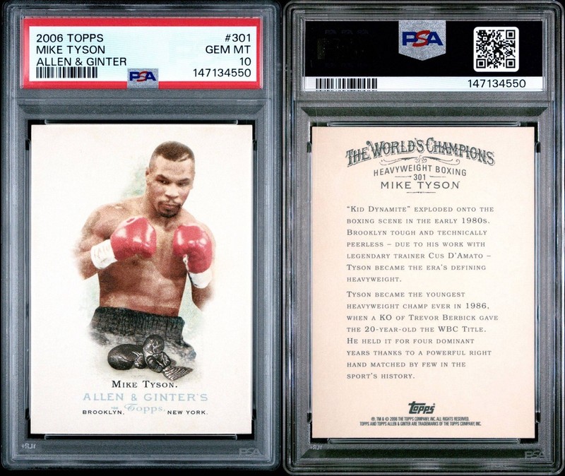 MIKE TYSON 2006 TOPPS ALLEN GINTER BASE PSA 10 LOW POP�JG