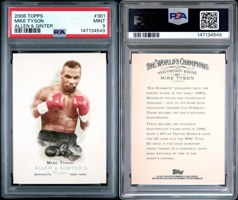 MIKE TYSON 2006 TOPPS ALLEN GINTER BASE PSA 9 LOW POP�JG