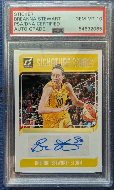 2019 Panini Donruss WNBA Signature Series Breanna Stewart #SS-BST PSA/DNA 10 Sig