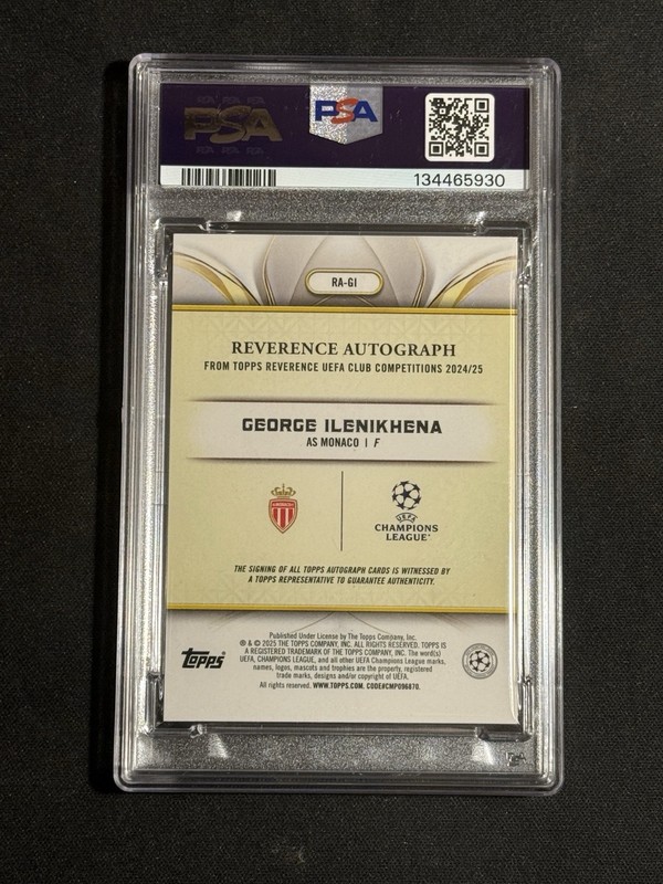 2024-25 Topps Reverence UCC George Ilenikhena Auto /99 PSA 8 view 2