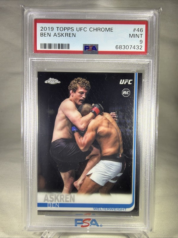 PSA 9 2019 Topps Chrome UFC Ben Askren Rookie Card RC #46 Welterweight Disc Golf