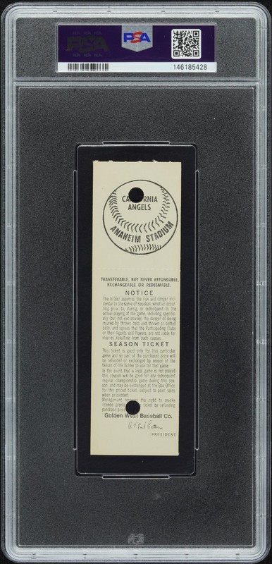Nolan Ryan Win #111 - 15K's!! *PSA 6* Only Graded Copy! Pop 1! - 06/19/76 - view 2