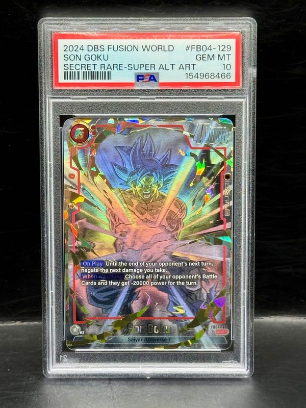 Son Goku Dragon Ball Z Fusion World FB04-129 Secret Rare Super Alt Art PSA 10
