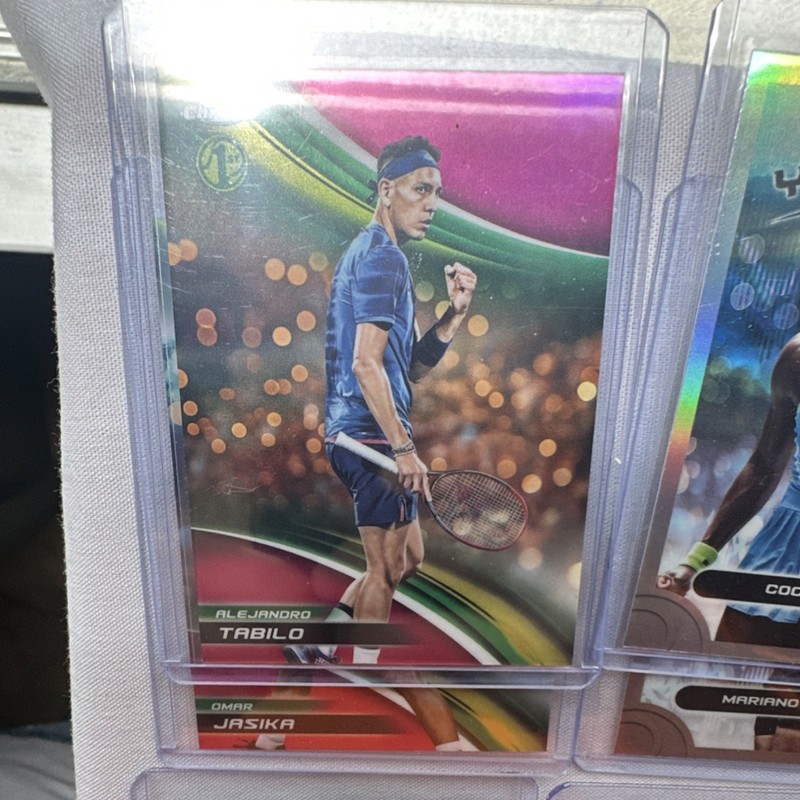 Topps Chrome Tennis Inserts Variations Rookies Card Lot • Gauff Alcaraz Djokovic view 2