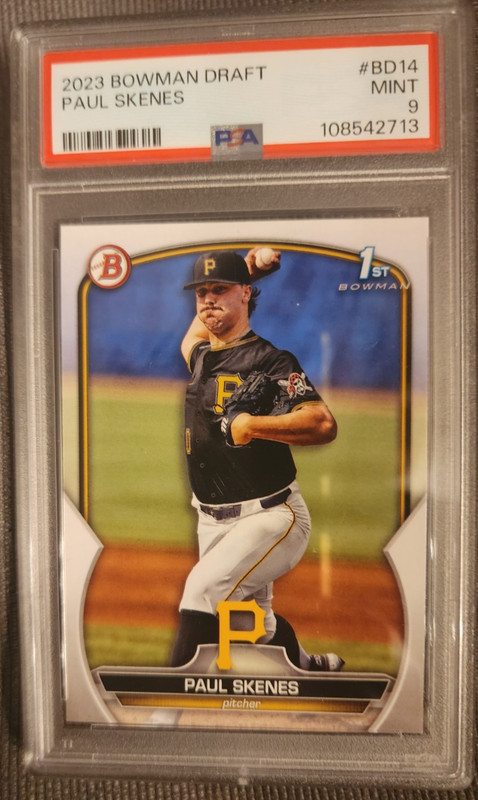 2023  BOWMAN 1ST DRAFT ROOKIE PAUL SKENES #BD14 MINT 9 PITTSBURGH PIRATES RC