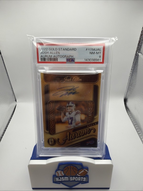 Josh Allen /25 2022 Panini Gold Standard Auto Aurum Auto PSA 8