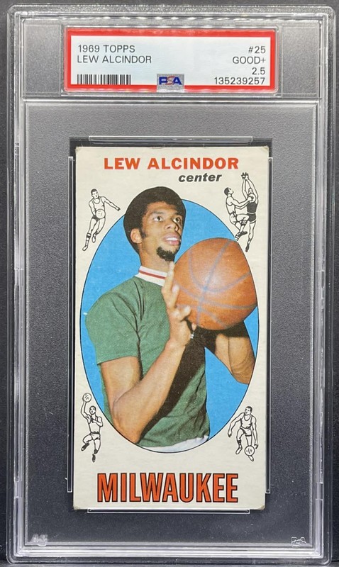 1969-70 Topps #25 - Lew Alcindor - Kareem Abdul-Jabbar - Rookie Card RC PSA 2.5