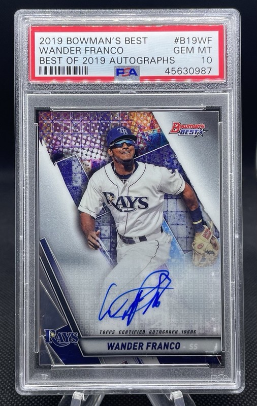 Wander Franco ROOKIE AUTO PSA 10  - 2019 Bowman's Best Best of '19 Autograph
