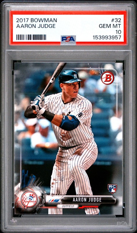 2017 Bowman 32 Aaron Judge PSA 10 Gem Mint RC Rookie Card