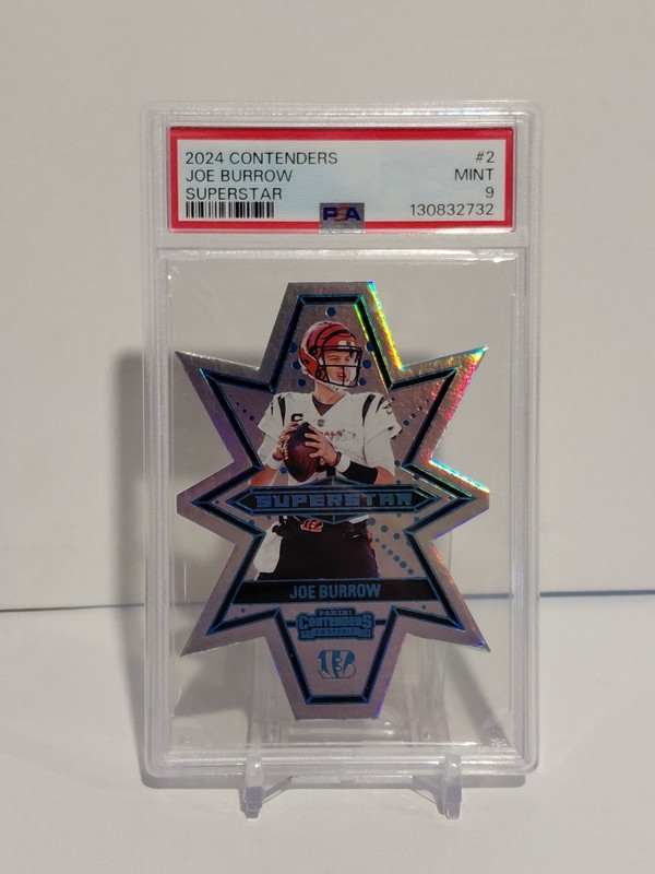 JOE BURROW | 2024 CONTENDERS | SUPERSTAR | SP | PSA 9