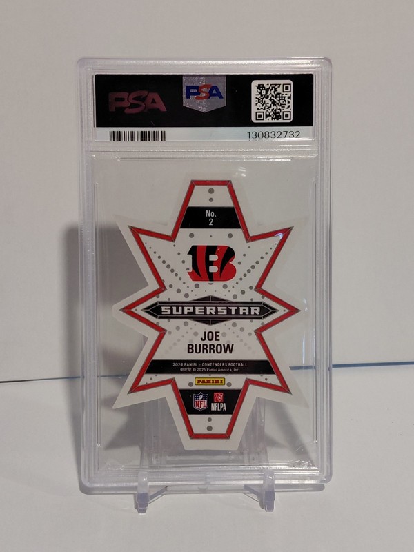 JOE BURROW | 2024 CONTENDERS | SUPERSTAR | SP | PSA 9 view 2