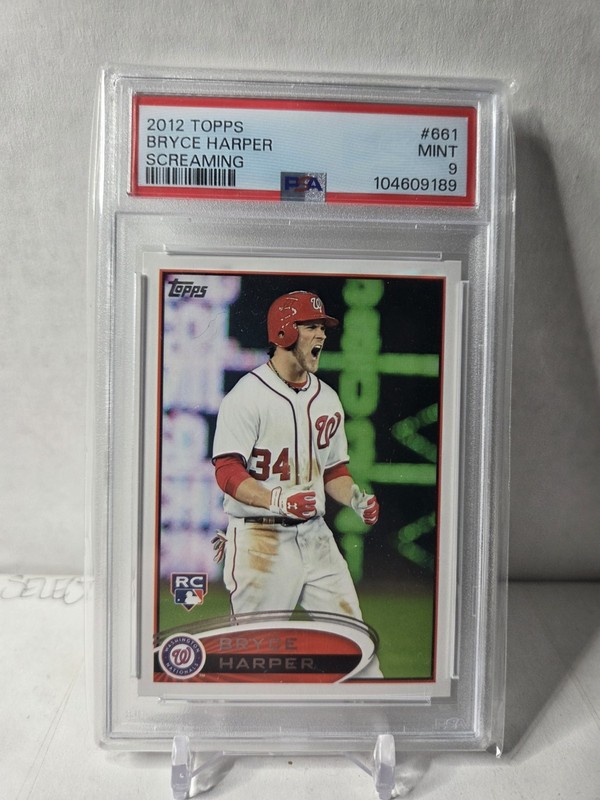 2012 Topps #661 Bryce Harper RC Screaming PSA 9